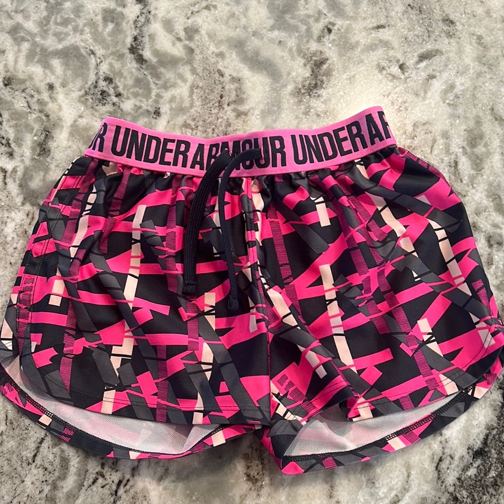 pink under armor shorts